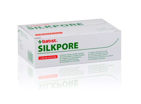 Silkpore náplast fixační umělé hedvábí 1,25 cm x 9,15 m