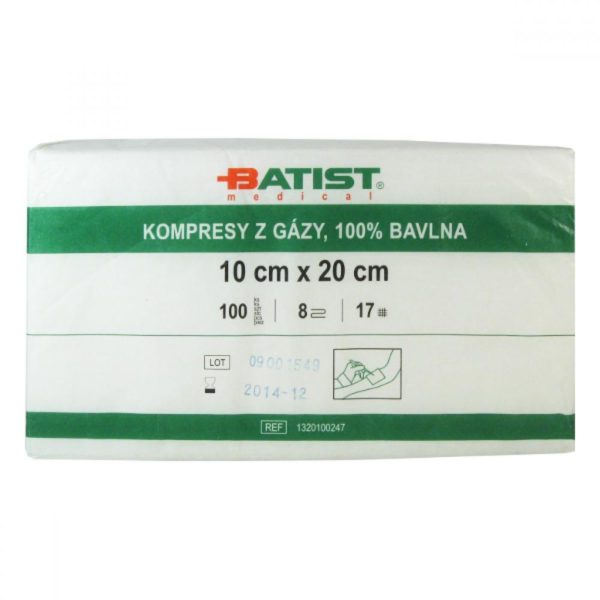 Kompresy nesterilní 10 x 20 cm, 100 ks